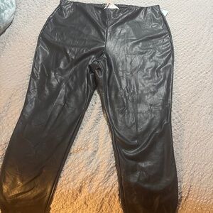 Express Faux leather black leggings